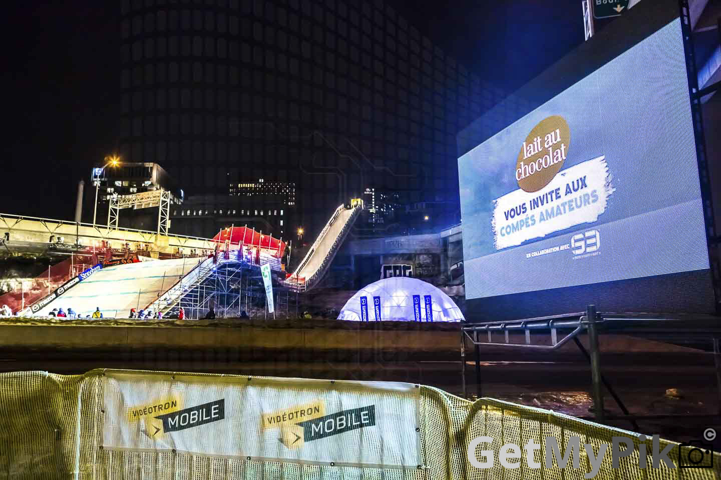 snowboard jamboree behind scene corpo big air freestyle world cup uci saut jump ilot fleurie basse-ville quebec 2014 ski snow neige hiver